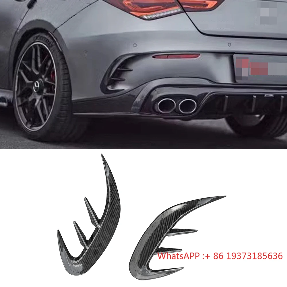New Dry Carbon Rear Bumper Rocker Winglet Side Skirts Splitters for Mercedes Benz W118 C118 CLA45 CLA35 Auto Tuning