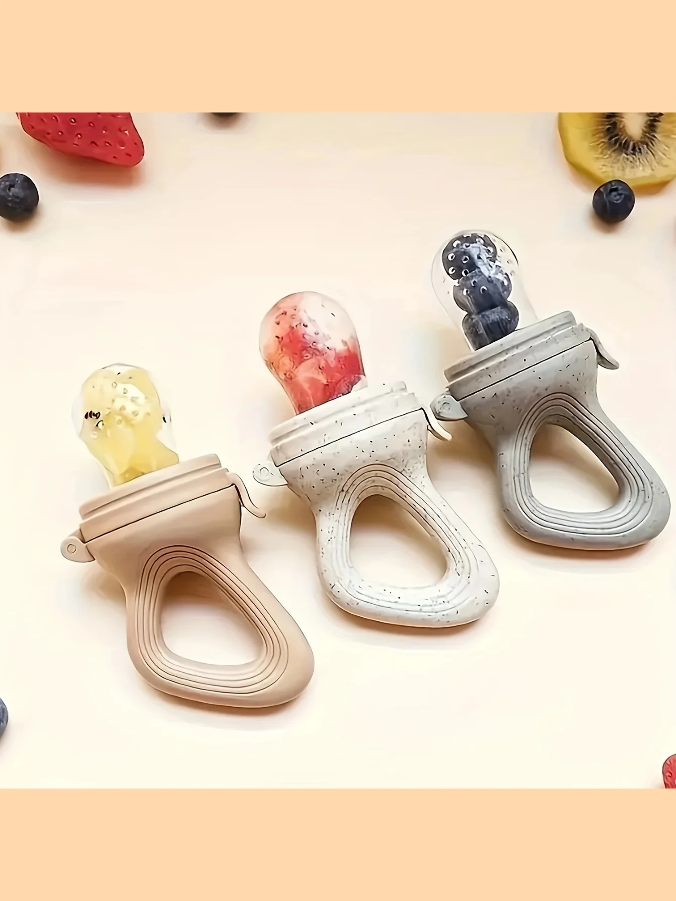 

Circular Fruit And Vegetable Feeders,Fruit Feeder, Teething Nipple, Food-Grade Silicone Food Feeder, Suitable for Girl And Boy.