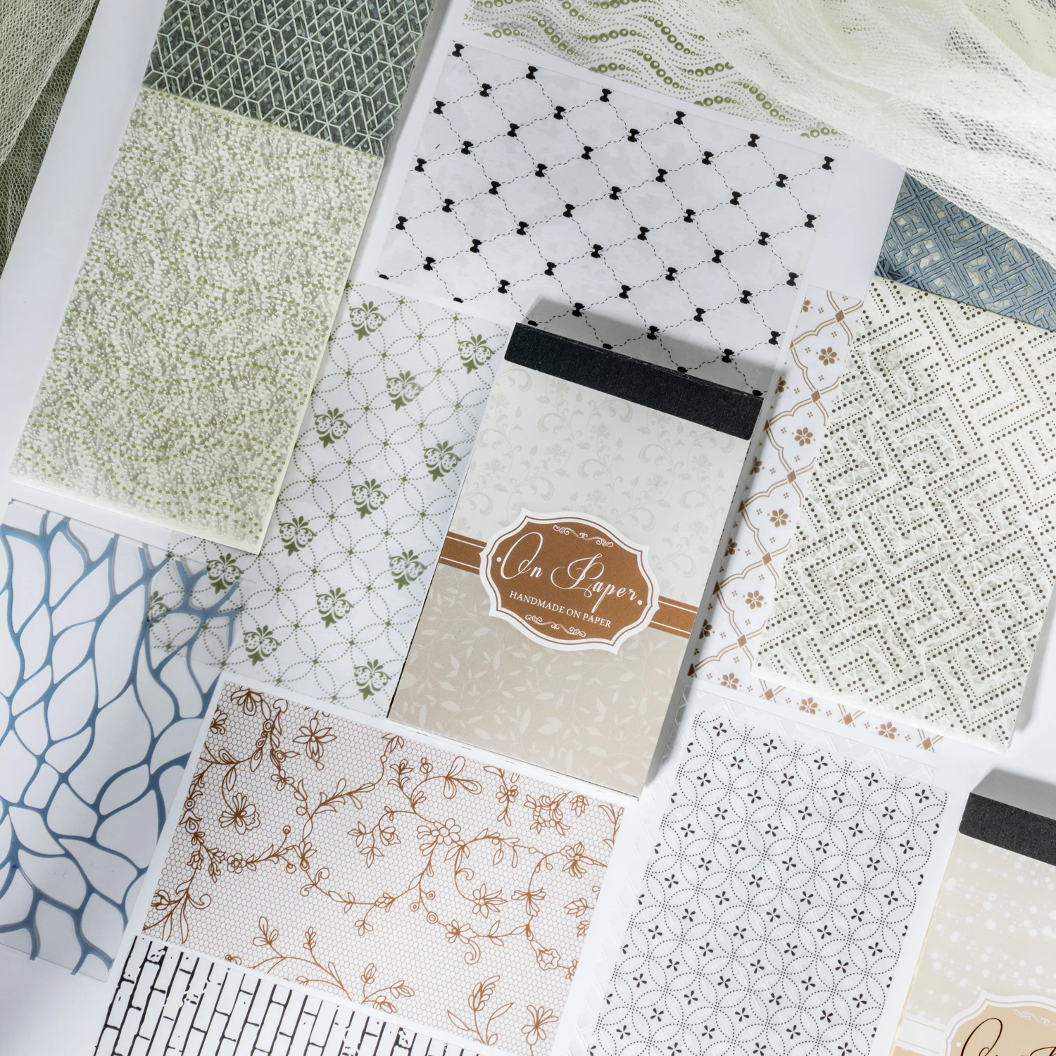 JIANWU Hidden in The Texture Series Vintage Pattern Landscape PET Sticker Creative DIY Journal Material Collage Stationery