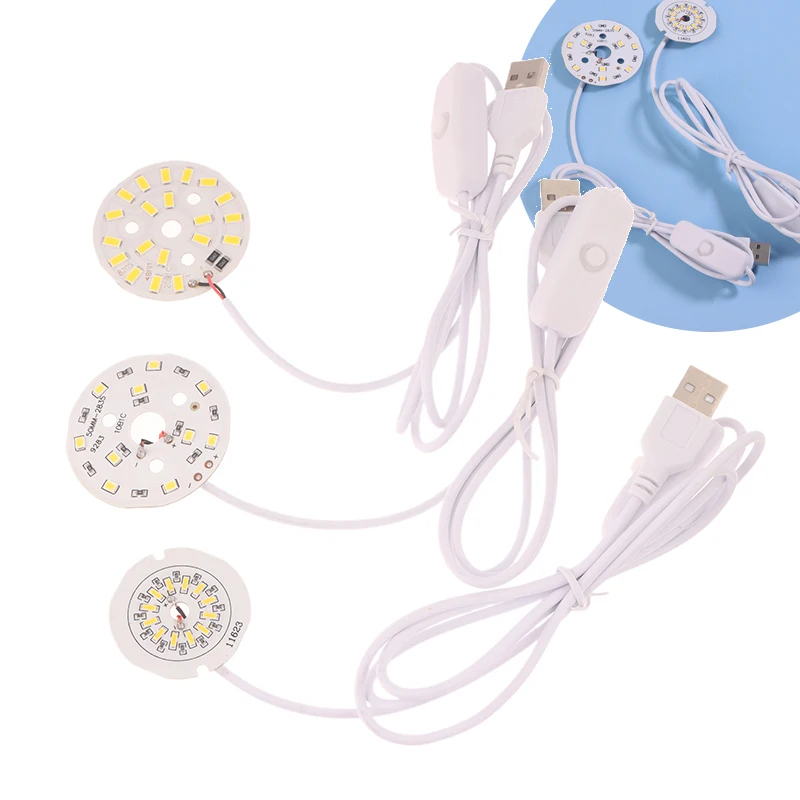 Ultra Bright 1.5M DC 5V LED Chips SMD5730 LED Lamp USB 3W Light Board Warm White Light With ON/OFF Switch Cable Lighting