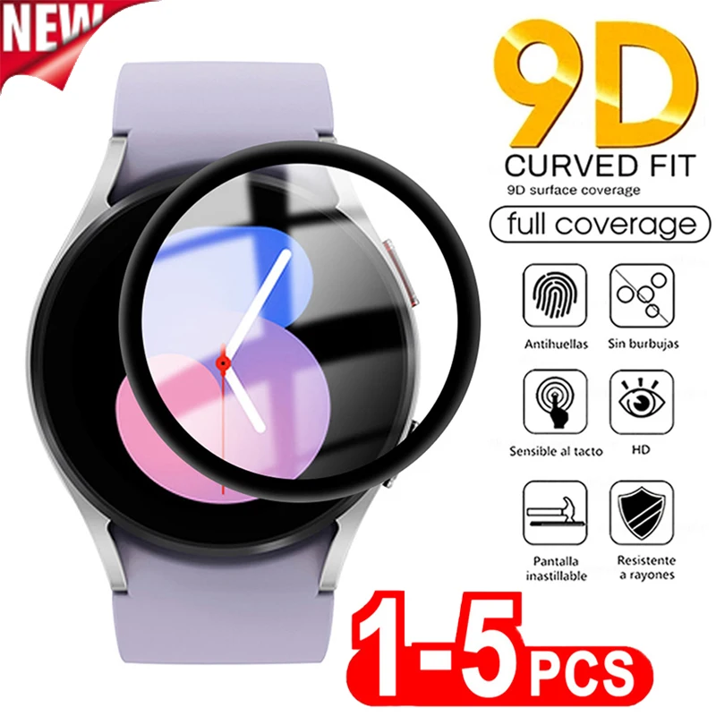1-5Pcs Protective Film for Samsung Galaxy Watch 9/8 40 44mm Screen Protector Anti-scratch Film for Galaxy Watch 8 Classic 46mm