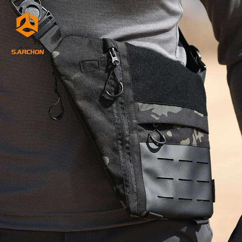 Underarm Tactical Shoulder Waist Bag Lightweight Nylon Molle Pouch Military Combat Backpack Outdoor Sports Chest Bag Tool Pack