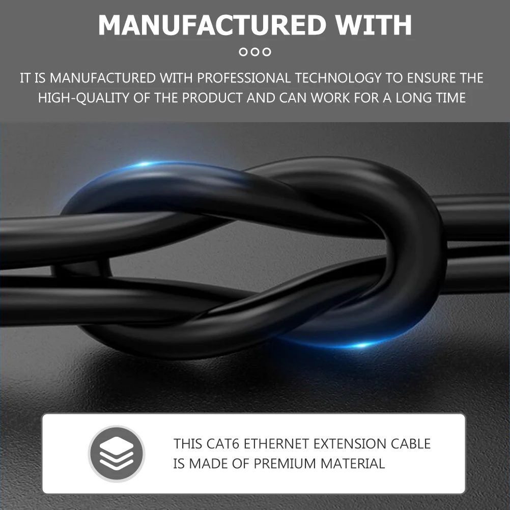 

Ethernet Extension 1M Cat6 Wire Shielded Network Patch Cable Male To Female Connector High-Speed Lan Cable For Computers