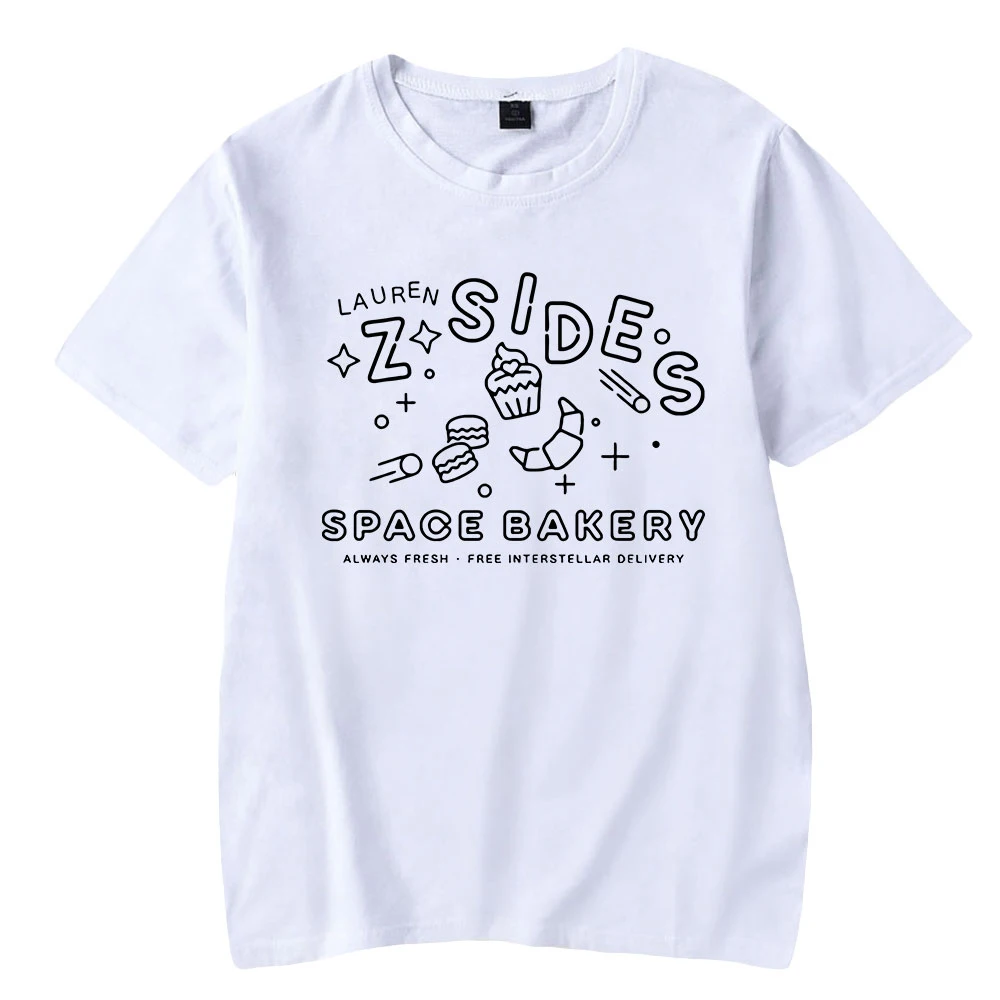 LaurenzSide LAUREN Z SIDE SPACE BAKERY Merch T-shirt Print Summer Street Men/Women Streetwear Tshirt Short Sleeve