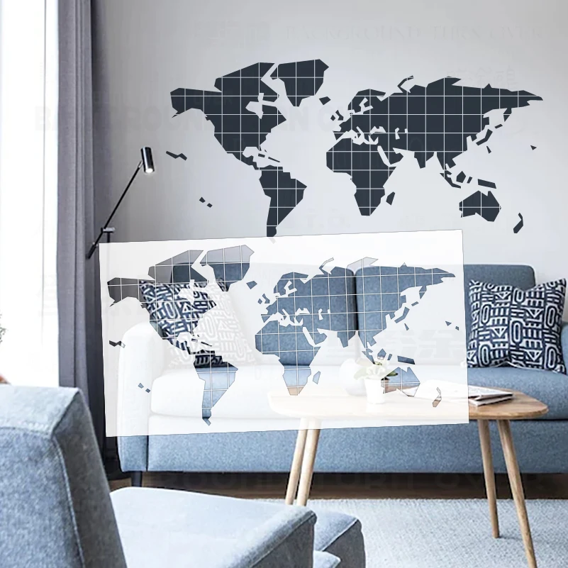 World Map 101cm Stencil Wall Decor For Painting Template To Paint Furniture Makers Decorative Larges  Abstract S584