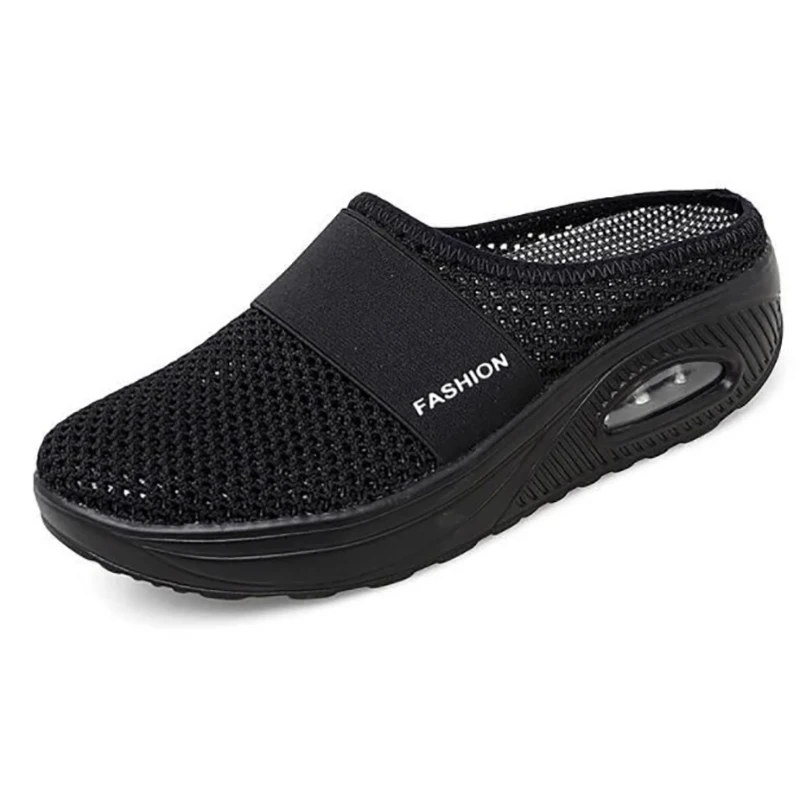 Neue Damen Keilabsatz-Pantoffeln Premium-Hausschuhe Vintage Rutschfeste Damen-Plateauschuhe Retro-Schuhe Übergrößen Orthopädische Diabetiker-Sandalen – Detail 6