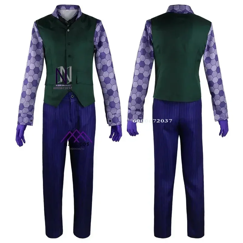The Dark Knight Hot The Joker Cosplay Costume Coat Shirt Vest Tie Suit Outfits Full Set Budget-Friendly for Halloween Costumes