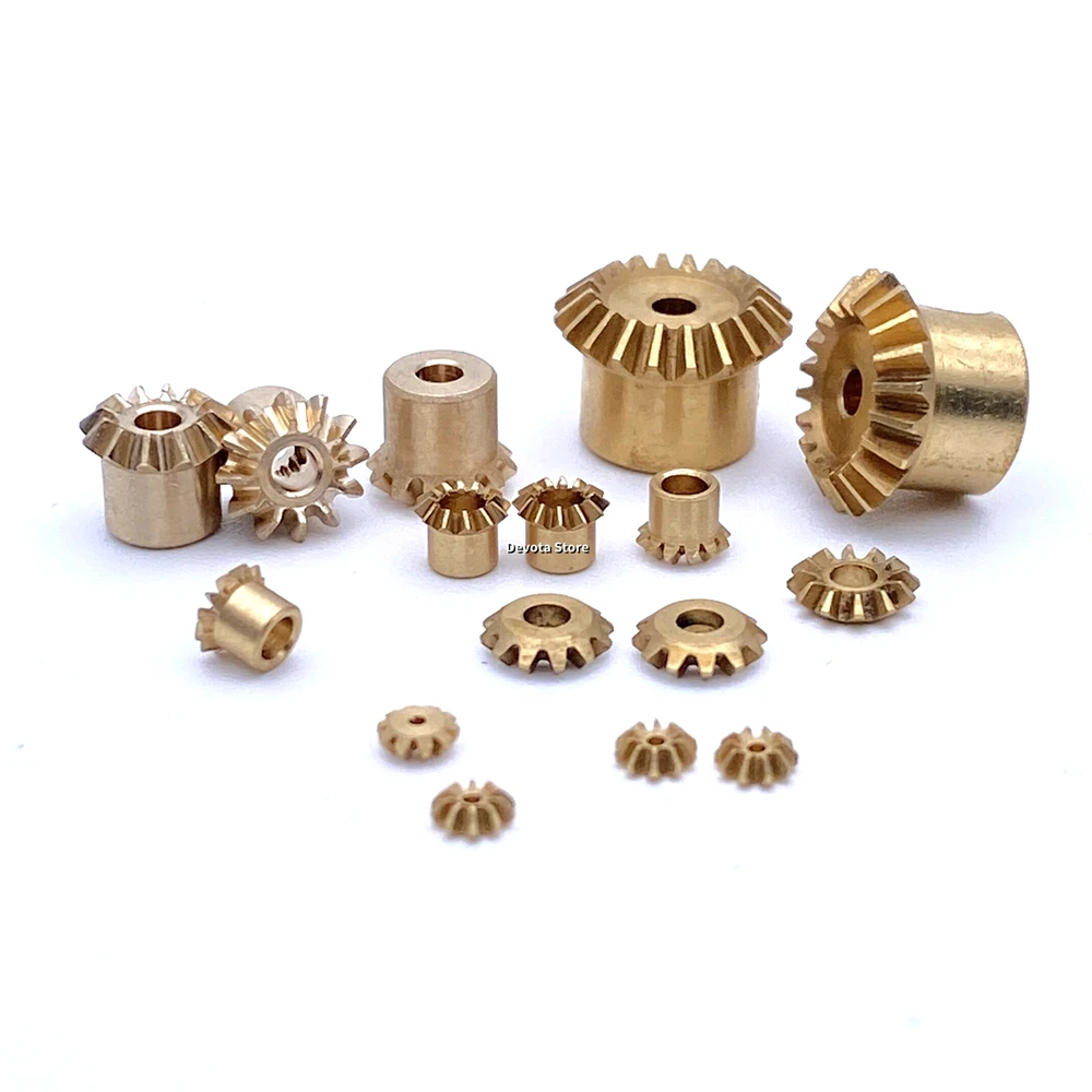 1:1 Precision MINI Bevel Gear 0.3/0.4/0.5/0.8/1M 90-Degree Transmission Brass Model Static Change Accessories