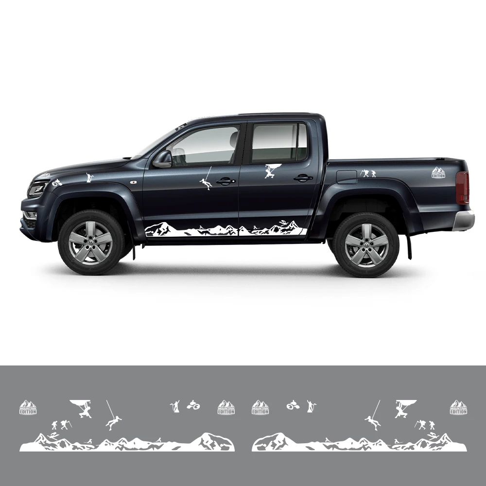

Pickup Stickers Truck Mountain Edition Decoration Decals For Isuzu Dmax Dodge RAM 1500 Toyota Hilux Tacoma VW Amarok Mitsubishi