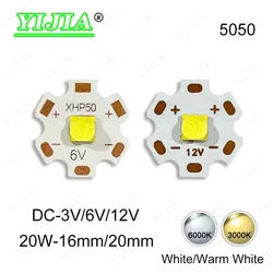 DC3V 6V 12V High Power LED 18-20W White Warm SMD 5050 Chips Ceramic Bracket Lamp Beads For DIY Flashlight Headlight Searchlight