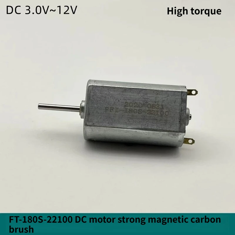 FK180-22100 DC Long Shaft 3V-12V Strong Magnetic Carbon Brush Remote Control Car Smart Car Fingerprint Lock Grinder Motor