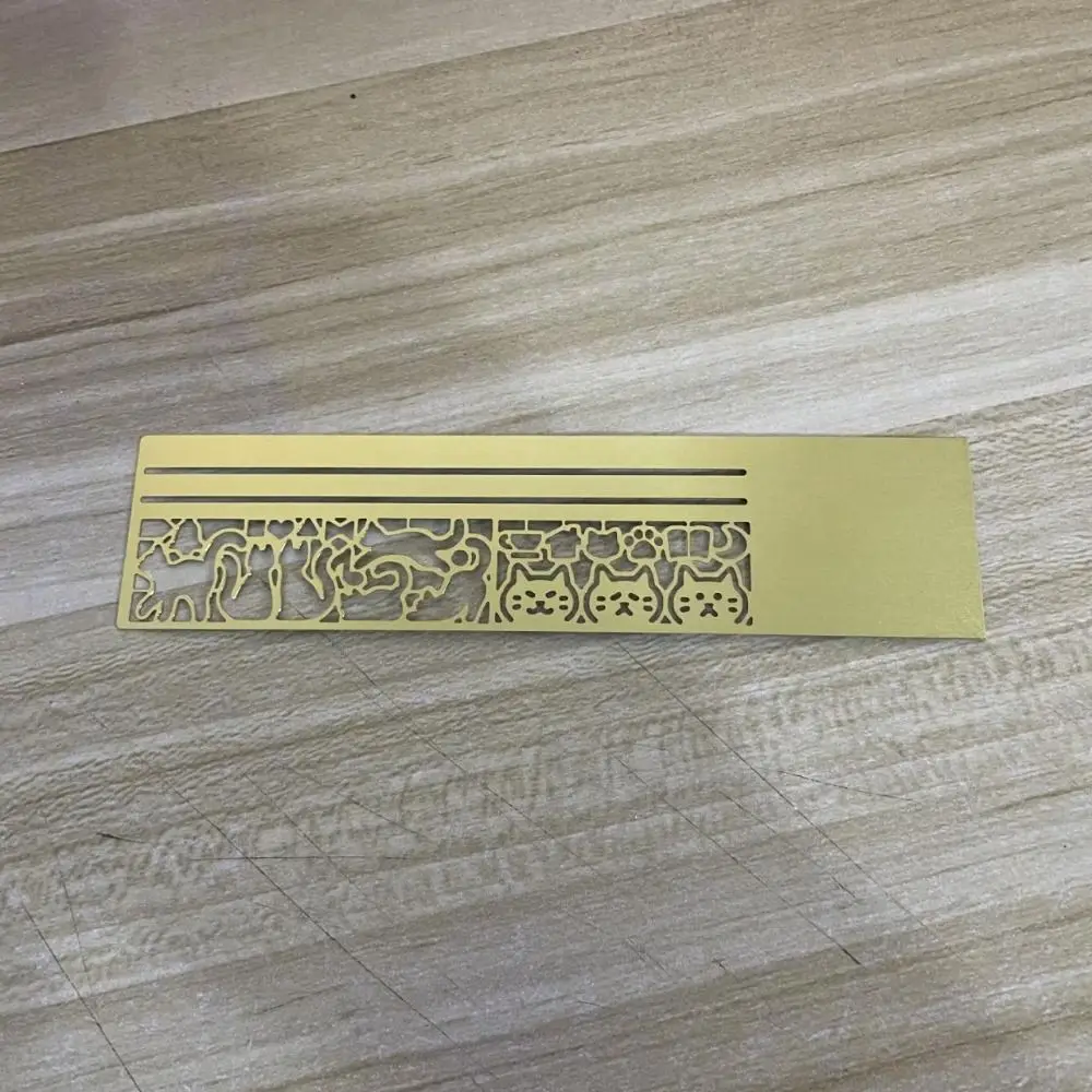 1pc Cute Cat Pattern Double-Sided Bookmark Ruler Precise Stationery for Diary Planning Book Note Taking-Creative Stationery Tool