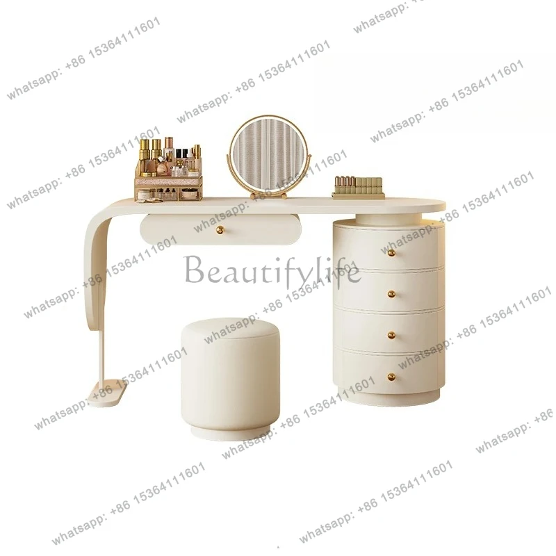 

Portable Drawers Vanity Tables Stora2ge Mirror Chair Luxury Cabinet Girl Dressers Makeup Desk White Penteadeira Furniture Home