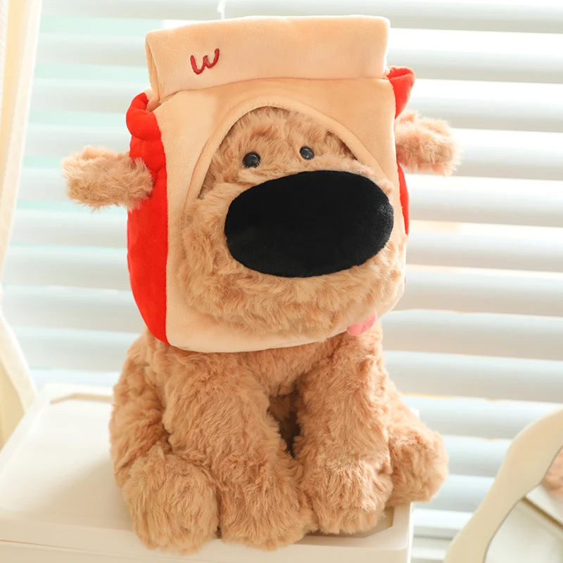 13/24cm Lovely French Fries/Potato Chips Dog Plush Soft Pillow Doll Stuffed Pet Doll Baby Sleep Pillow Accompany Gift Girlfriend