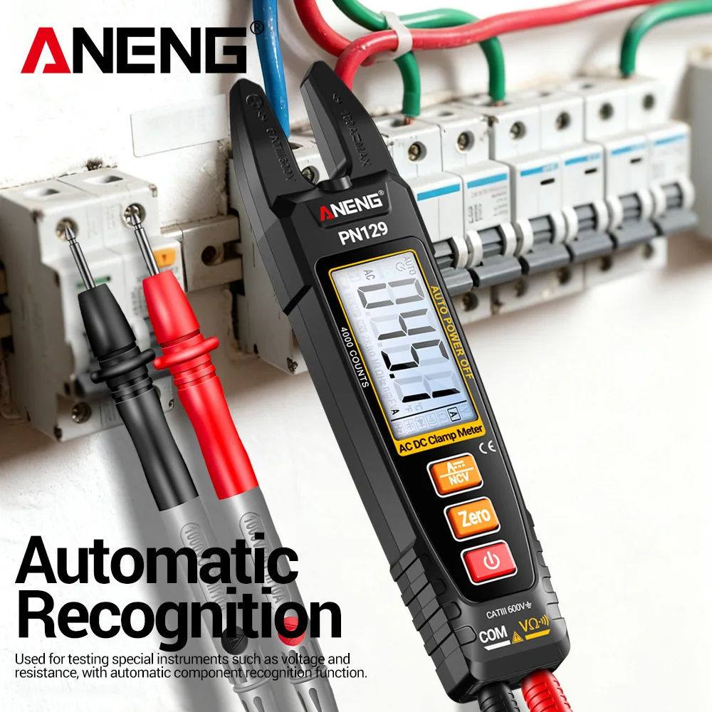 ANENG PN129 Clamp Multimeter Backlit NCV With Free 168MAX Battery Tester For Household And Professional Electrical Maintenance