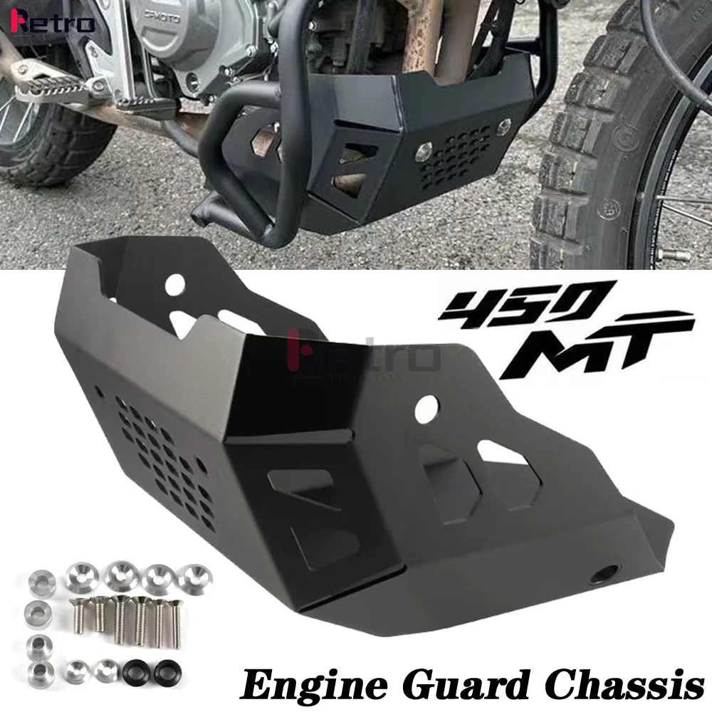 

Для CFMOTO 450MT 2024 защита двигателя мотоцикла, защита выхлопной системы, защитная пластина, защита от столкновений CF MOTO IBEX 450 MT