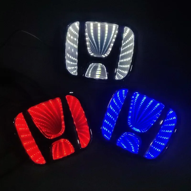 

3D Car Light Emblem LED Front Rear Badge Sticker for Honda Civic 2008-2009 Accord 2007 CRV Odyssey New FIT Auto Accessories