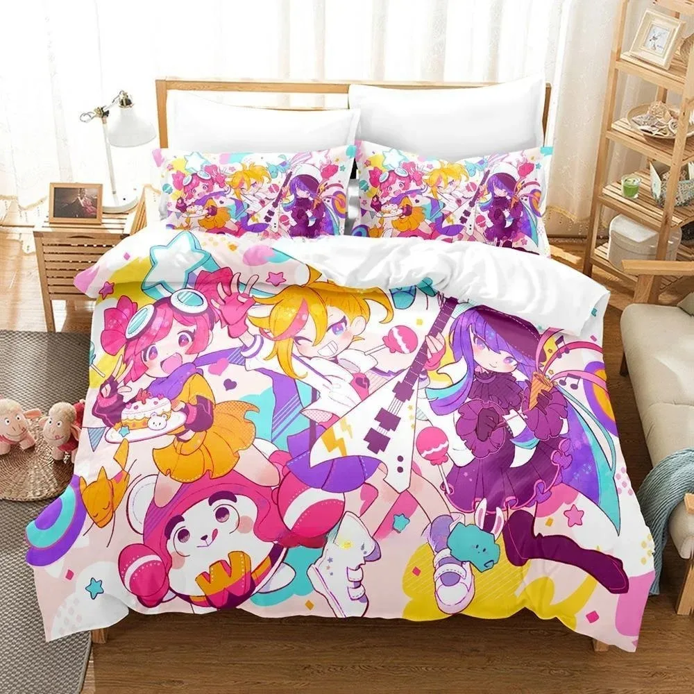 

Fashion 3D Print Music Game Muse Dash Bedding Set Single Twin Full Queen King Size Bed Set Adult Kid Bedroom Duvet cover Sets