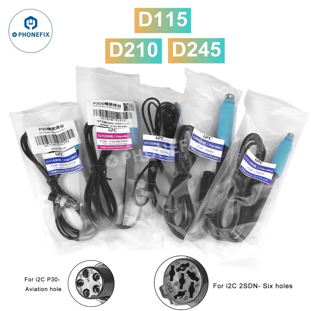 

i2C D115 D210 D245 Сварочная ручка Паяльные жала для i2C P30S Цифровая мощность 2SDN Паяльная станция Сменные инструменты для ремонта