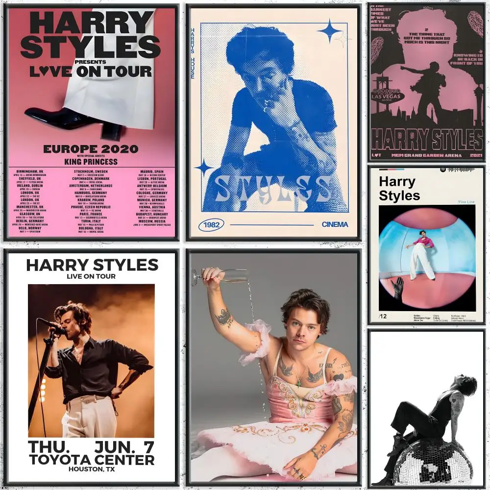 Trending Singer H-Harry StylesS Poster HD Self-Adhesive No Residue After Removal Ideal for All Kinds of Wall Decor