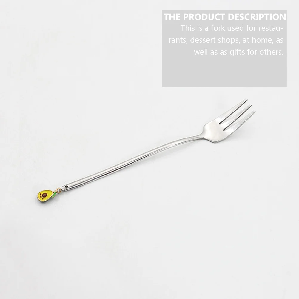 

4Pcs Stainless Steel Fruit Pendant Forks Dessert Forks Mirror Polish Compact Design Eating Tools Eating Tools