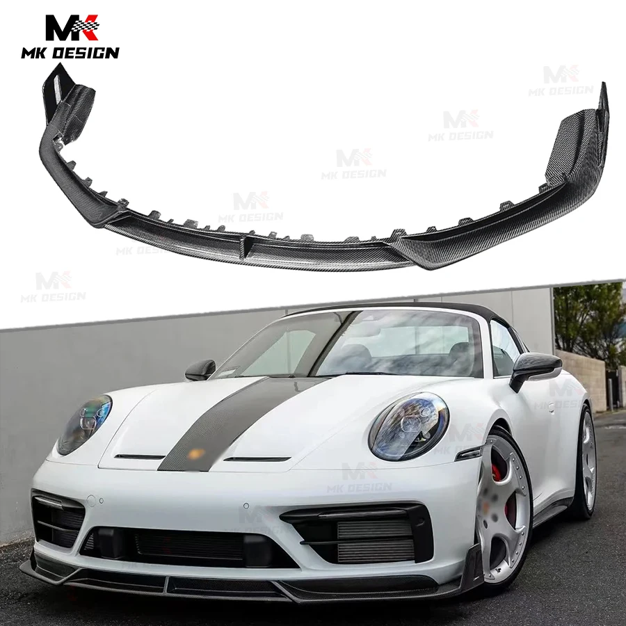 

Carbon Fiber X Style Front Bumper Lip Chin Spoiler for Porsche 911 992 Carrera S 2019+ Front Lip Splitter Auto Parts