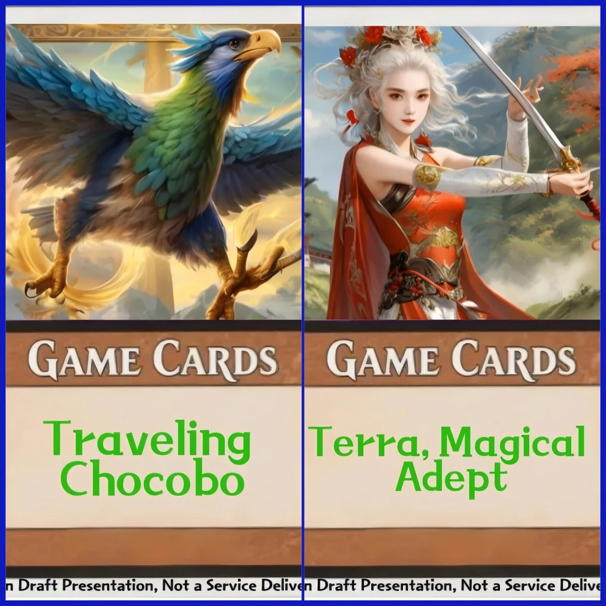 

Selling holo Cards wastes traveling chocobo sephiroth planet's heir best quailty magic game cards