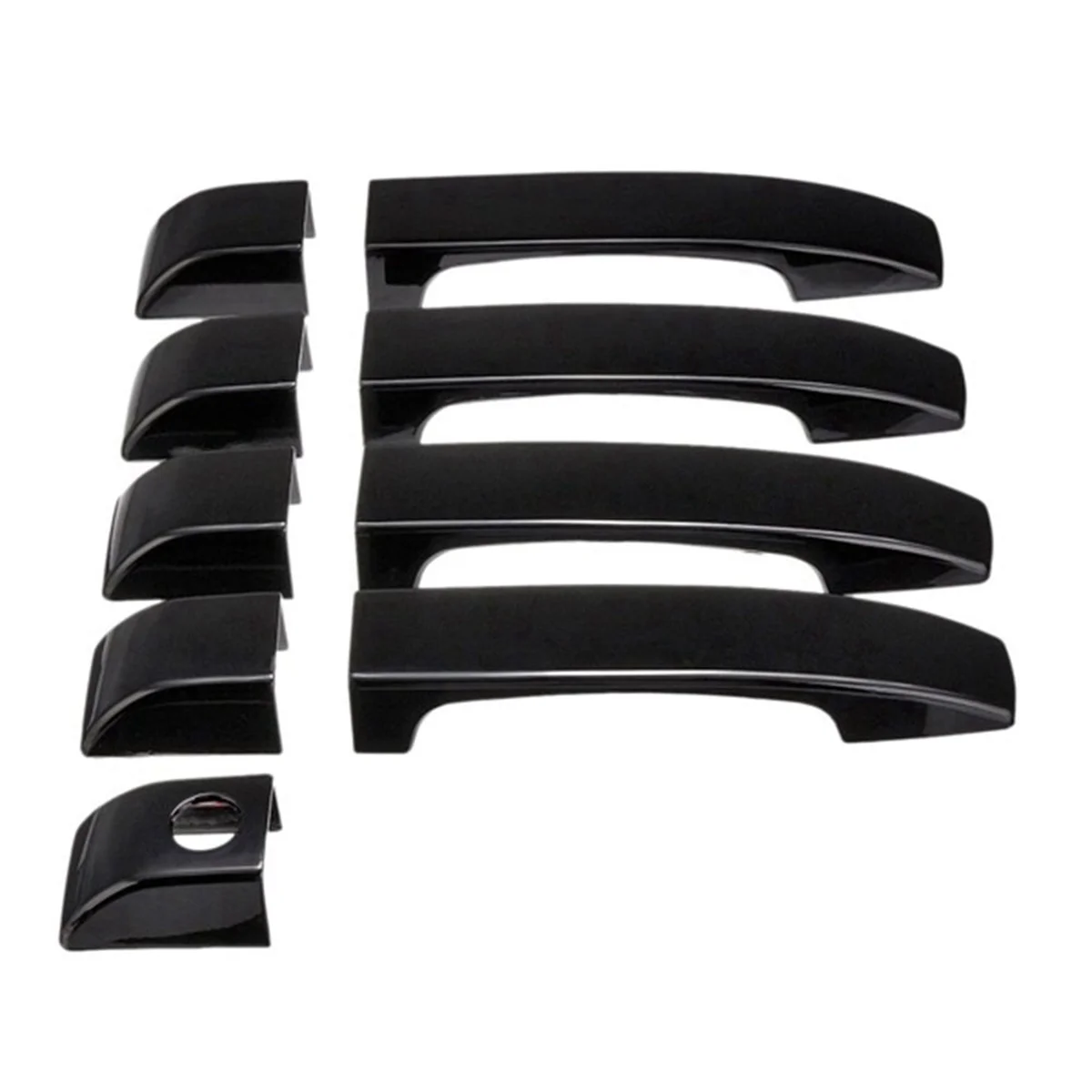 

Bright Black Car Door Handle Covers Exterior Door Handles Trim for Land Rover Range L322 2002-2012