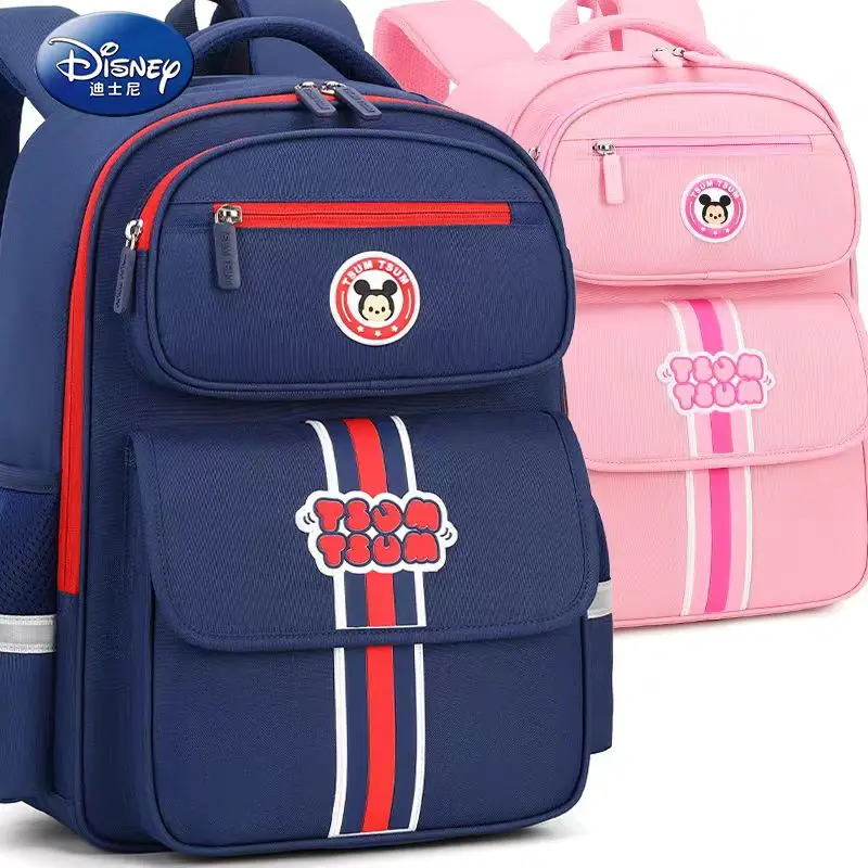 

Disney New Leisure School Bags For Girls Boys Tsum Primary Student Shoulder Orthopedic Backpack Large Capacity Kids Gift Mochila