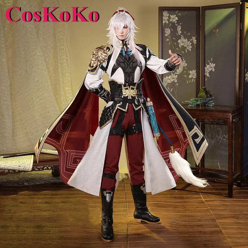 CosKoKo Jing Yuan Fantasia Cosplay, Jogo Honkai: Trilho Estrela, Bonito Uniforme de Batalha, Festa de Halloween, Roupa de RPG, Nova Moda