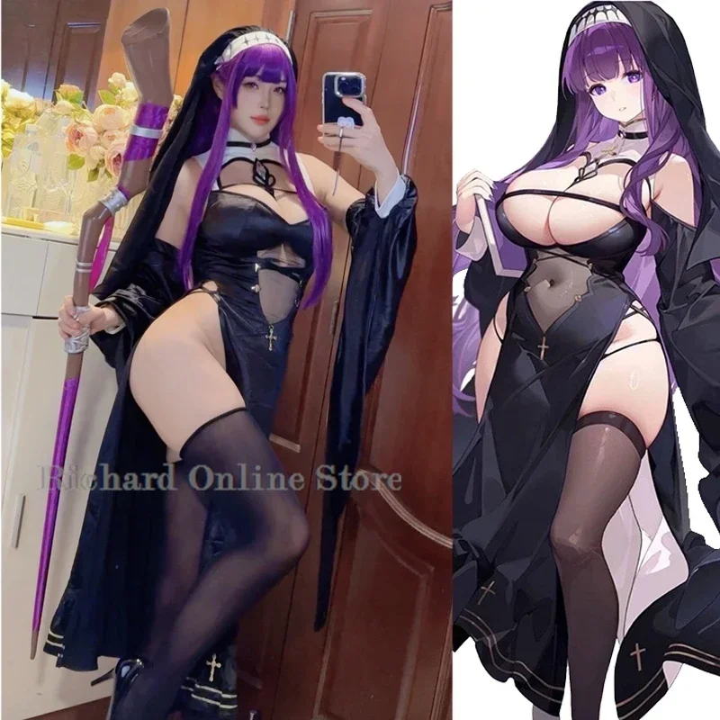 EE01 زي تنكري لمسافات طويلة أنيمي تجميد ما بعد نهاية الرحلة فستان مثير زي تنكري Doujin هنتاي حفلة الهالوين & 0Ww