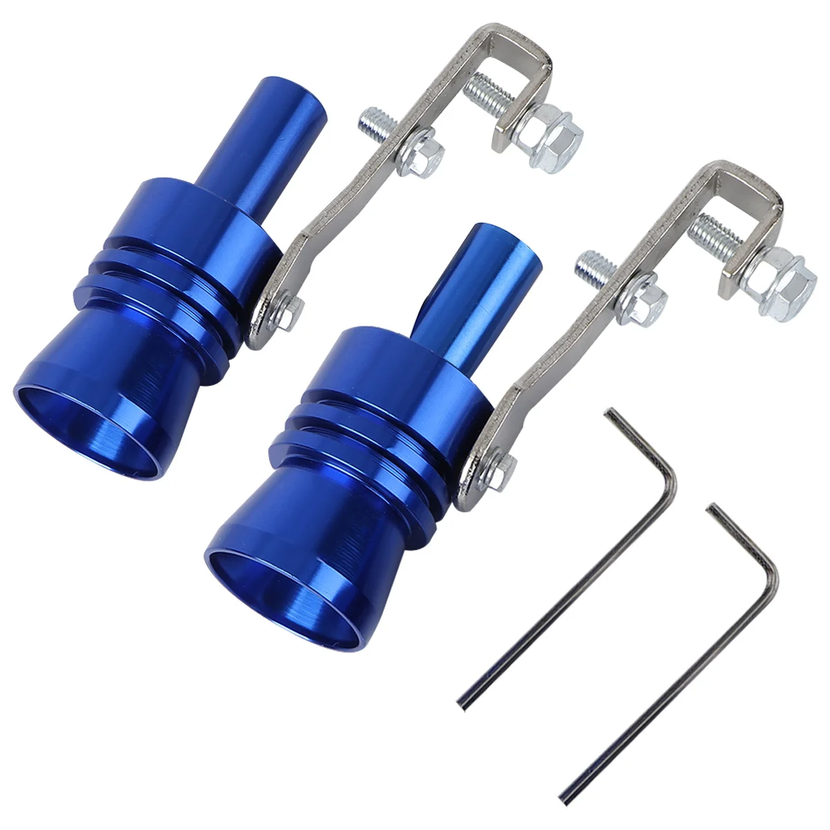 

2Pcs Car Exhaust Whistle Sounder Turbine Noise Maker for Powerful Roar Effect Universal -on Design Blue Xl
