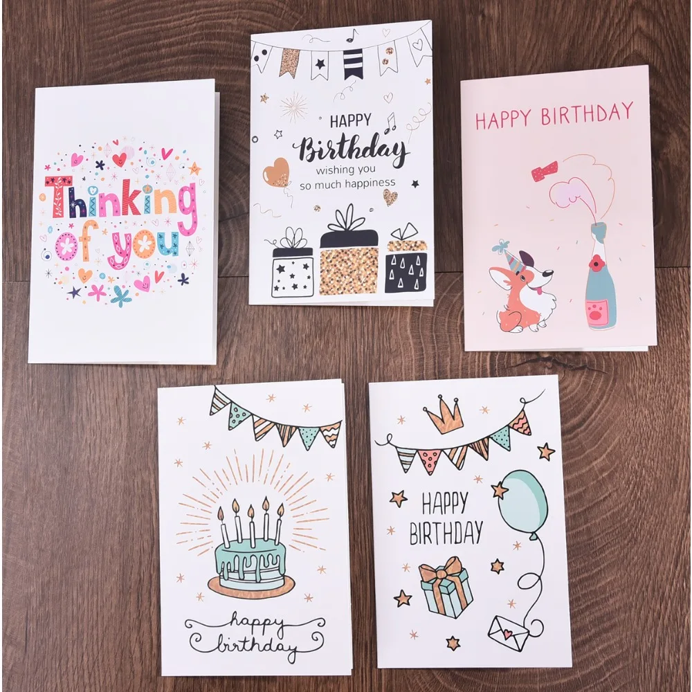 

15*20cm Greeting Cards with Envelopes 15 Unique Design Blank Inside Encouragement Cards Note Cards with Sealing Stickers