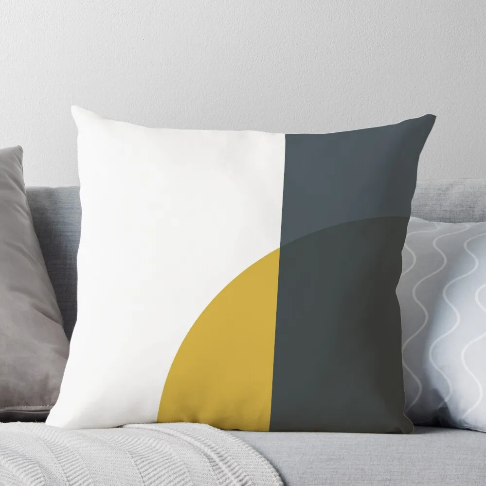 

Abstract Geometric Minimalist 2 Navy Blue, Light Mustard Yellow, and White Throw Pillow Pillowcases christmas cushions covers