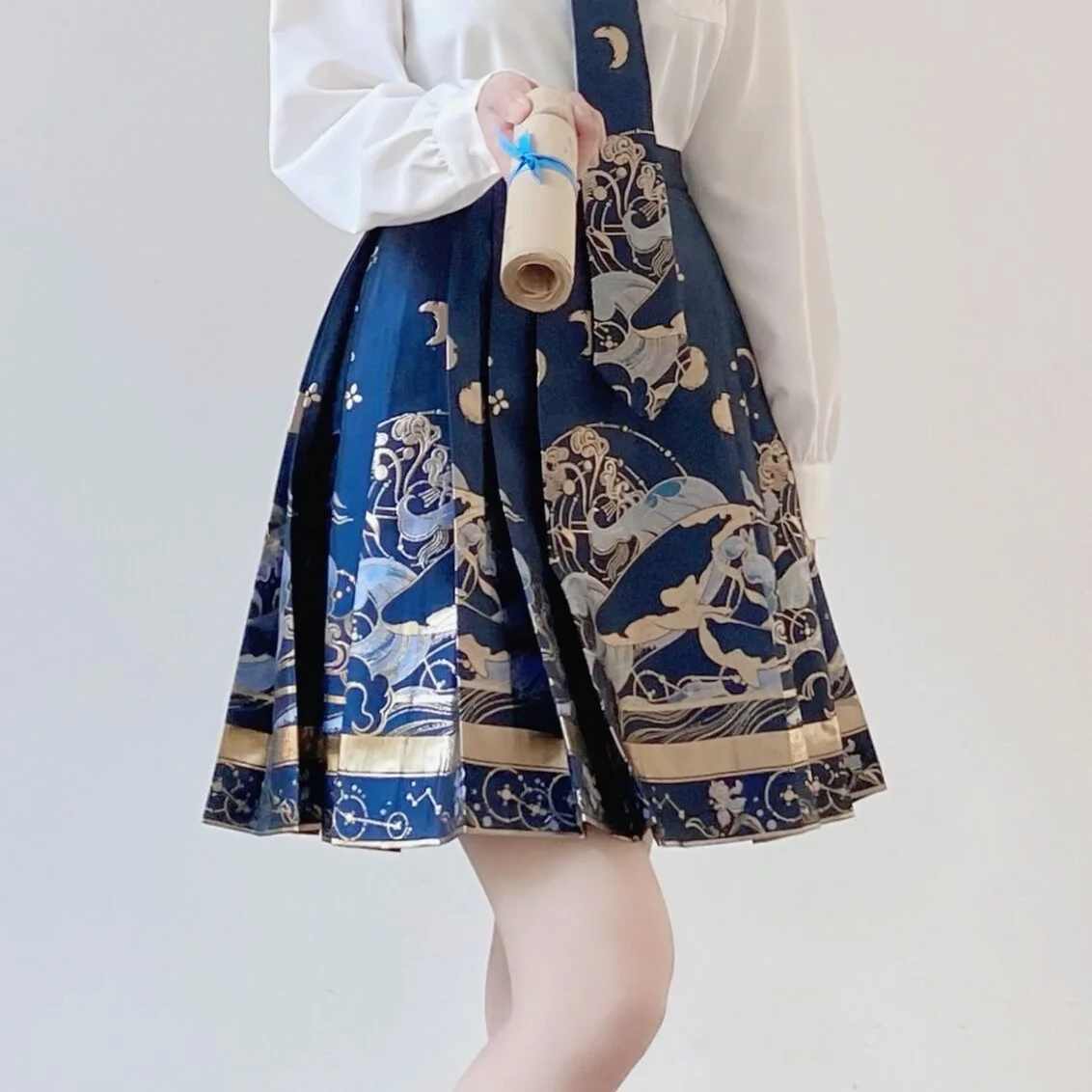 Summer Hanfu Female Song System Summer Chinese Style Han Element Short Ma Mian Skirt Versatile Commuter Cosplay Dress Set