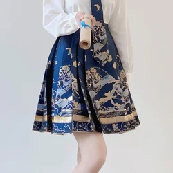 Summer Hanfu Female Song System Summer Chinese Style Han Element Short Ma Mian Skirt Versatile Commuter Cosplay Dress Set