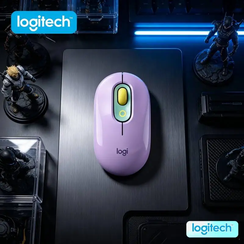 

Logitech M350 POP Mouse High-Precision 1000 DPI Bluetooth USB Silent Touch for HP Pavilion and Envy Laptop Series Performance