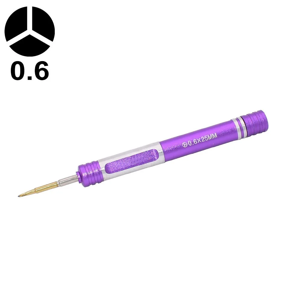 Metal Handle 0.6Y Screwdriver Key S2 Steel 0.6 x 25mm Triwing Driver For iPhone 7 8 11 12 XR Inside Screw Repair Tool 100pcs/lot