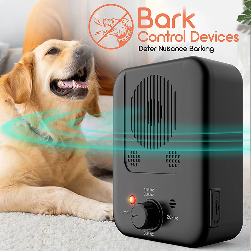 Rechargeable Pet Puppy Anti Bark Ultrasonic Suppressor Outdoor Anti Noise Dog Repeller Tools Dog Training Device Pet Products