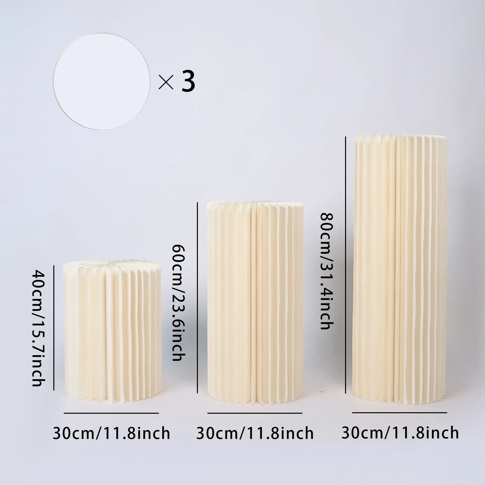Opvouwbare Papieren Taartstandaard Voor Bruiloftsverjaardagsfeest Kolom Etalage Cilinder Bruiloft Desserttafel Banketdecor