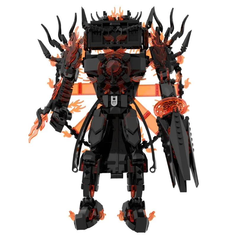 

Retro TV Head Character, 811-Piece Steampunk Robot 3D Model, Collector's Building Project for Teens & Adults