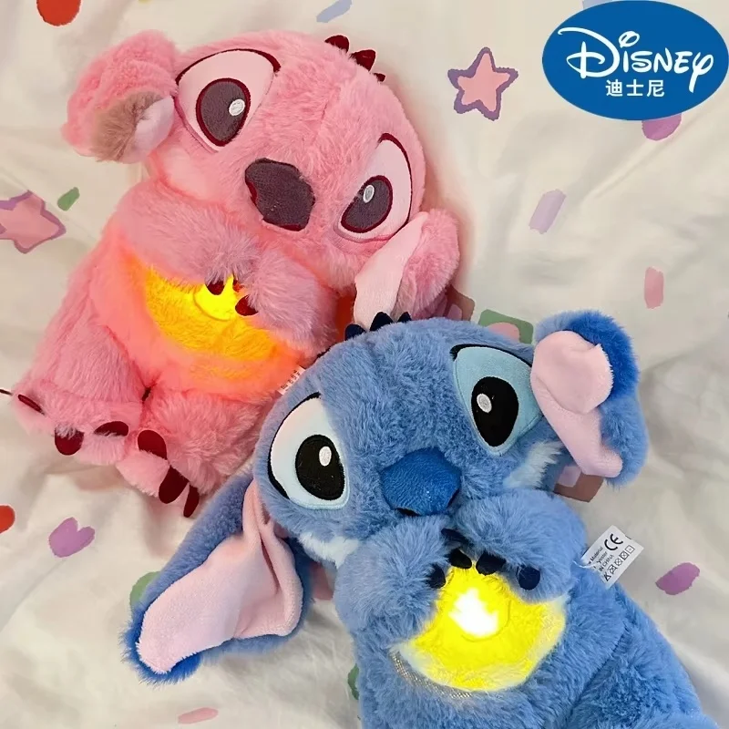 

Оригинальная плюшевая кукла Disney Stitch со светодиодной подсветкой и музыкой, фигурка героя, кукла Лило Стич для ребенка, сопровождающая игрушки, милые подарки