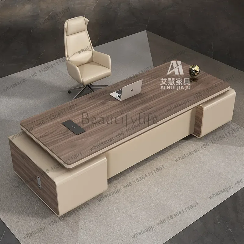 PG Storage Design Office Desk Modern Wooden Computer Decoration Conference Office Desk Nordic Aesthetic Scrivania Home Furniture