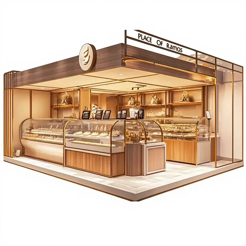 Customized LED bread display cabinet, pastry bread display cabinet, central island display rack, environmental protection