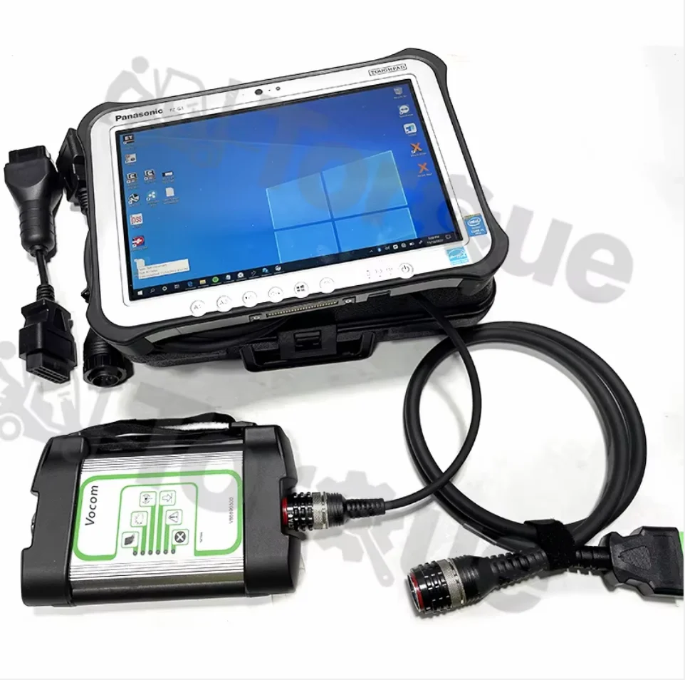For Vocom 88890300 PTT excavator heavy duty Truck Diagnostic programming Tool for mack for Renault for UD +FZ G1 Tablet toughpad