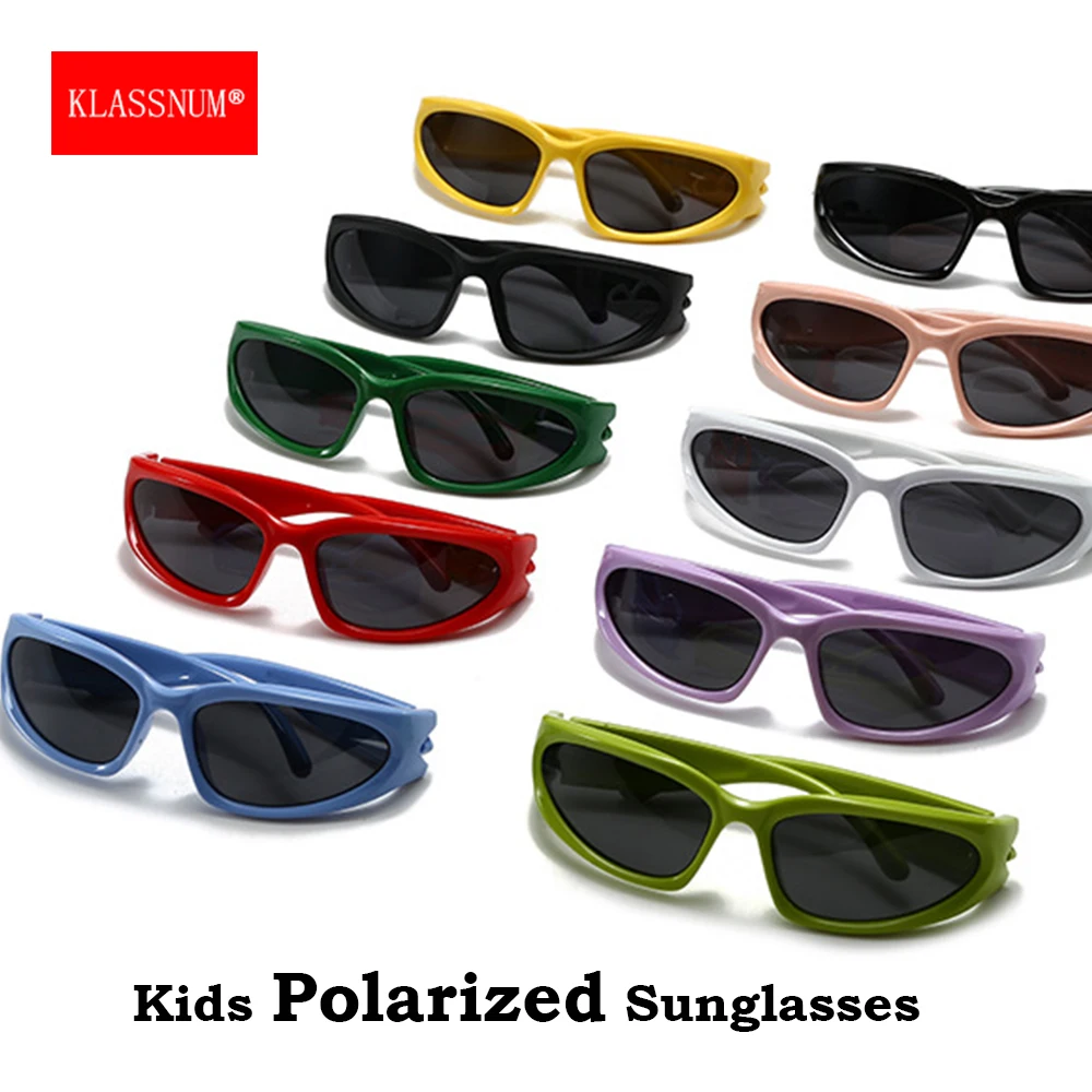 KLASSNUM Kids Polarized Sunglasses for 0 1 2 3 Years Baby Anti Glare UV400 Lens 2YK Eyepiece for Newborns Sports Sun Glasses