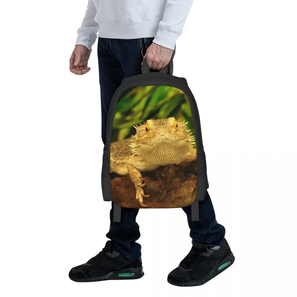 

Bearded Dragon Student Backpack School Bag Hiking Travel Daypack for Boys Girls Fashion Bookbag Shoulder Bags