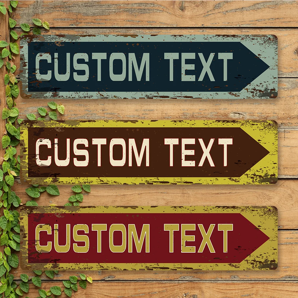 

1pc cool Combine colors Personalized Text Iron Wall Signs Tin Wall Plaque For Home Decor Living Room Bedroom