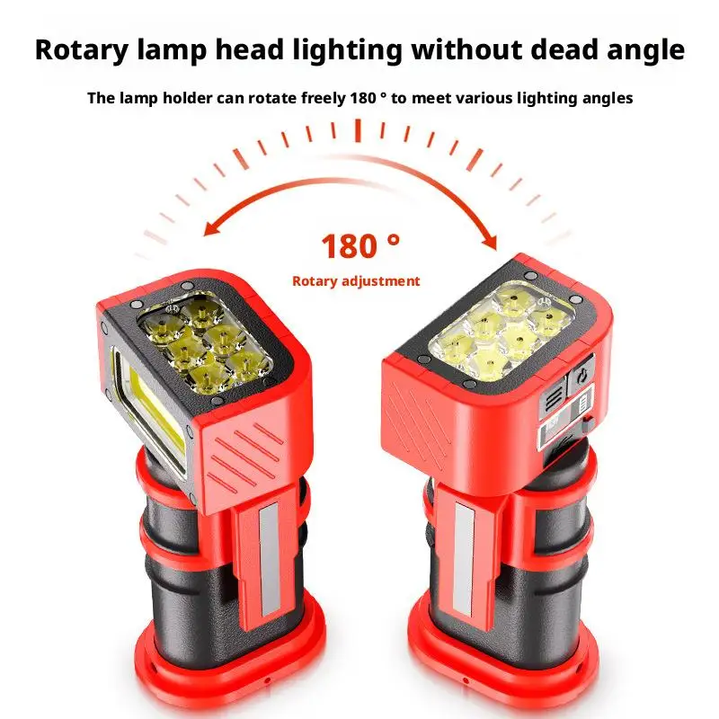 C5 Mini LED COB Rotating Adjustable Work Light with Magnetic Base Portable Charging Flashlight Multifunctional Illumination Tool