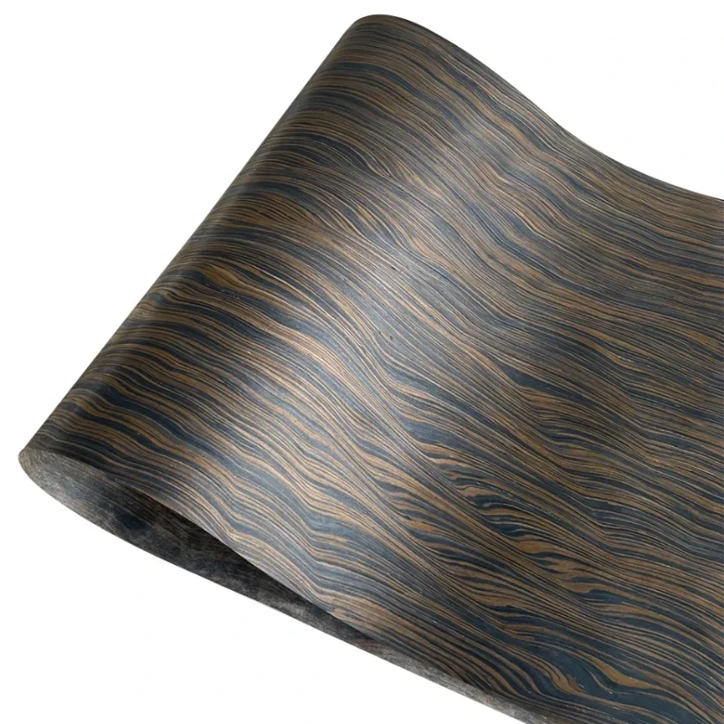 L:2.5Metersx58cm T:0.3mm Tree Root Pattern Ebony Wood Veneer DIY Carpentry Furniture Cabinet Wallpaper Renovate Wooden Craft